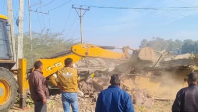 JMC illegal construction drive Jammu illegal encroachment demolition