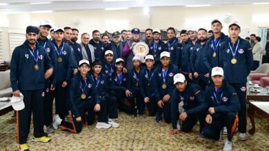 CM Omar Abdullah felicitates victorious J&K under-16 cricket team for historic Vijay Merchant Trophy win