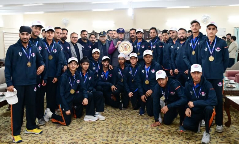 CM Omar Abdullah felicitates victorious J&K under-16 cricket team for historic Vijay Merchant Trophy win