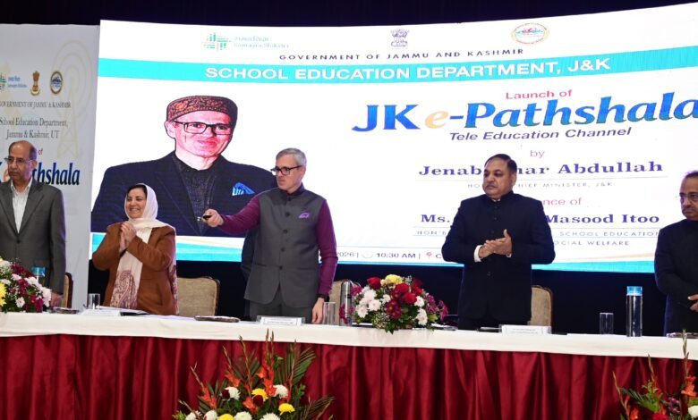 CM Omar Abdullah launches JK e-Pathshala tele education channel