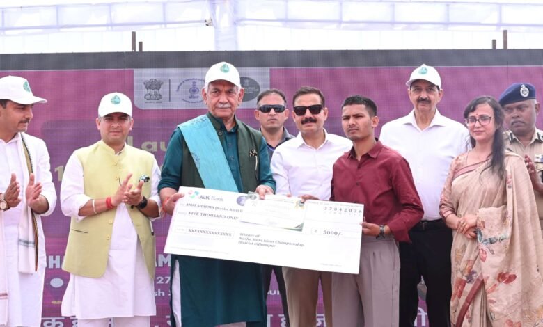 Lieutenant Governor Shri Manoj Sinha Joins Padyatra in Udhampur for Drug-Free Jammu Kashmir
