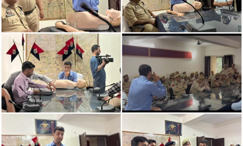 Police Personnel trained in First Aid, CPR at Poonch