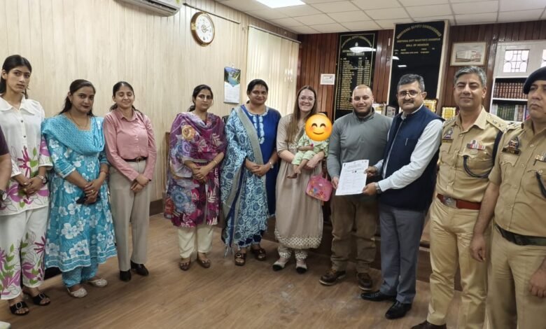 Udhampur admin facilitates maiden Inter-Country Adoption under Mission Vatsalya