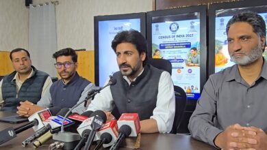 Officials briefing media about Census 2027 Baramulla digital survey preparations
