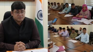 DC Ganderbal reviewing HADP and JKCIP agriculture schemes progress during official meeting in Ganderbal district