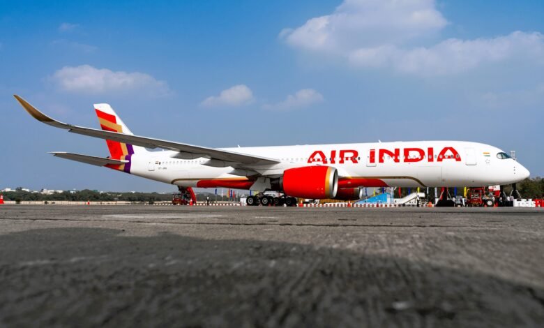 Air India Flights suspension के बीच airport पर खड़ा Air India विमान