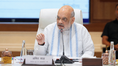 Union Home Minister Amit Shah addressing a border security review meeting and discussing demographic changes in border districts