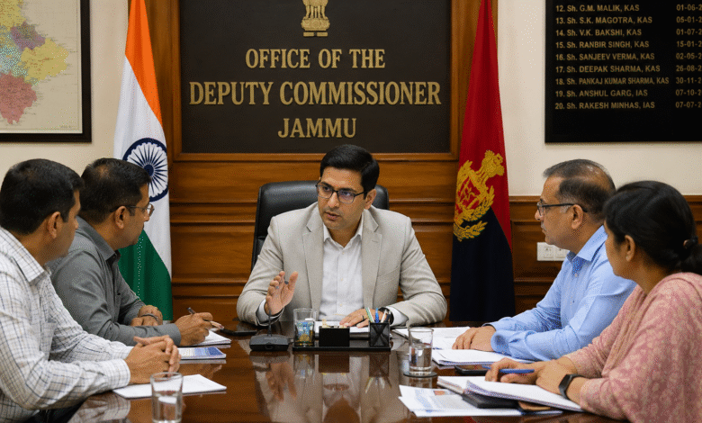 Census 2027 Self-Enumeration को लेकर Jammu Deputy Commissioner Office की बैठक और Government employees से जुड़ी representative image।