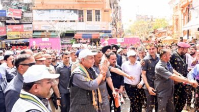 LG Manoj Sinha participating in Drug Free Kashmir anti-drug awareness campaign with students and officials in Baramulla Jammu and Kashmir