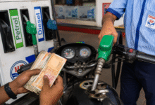 Petrol and diesel price increase at Indian fuel station as customer pays more for fuel during refueling process