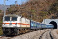 Indian Railways train operating on Jammu route after restoration of normal rail traffic.