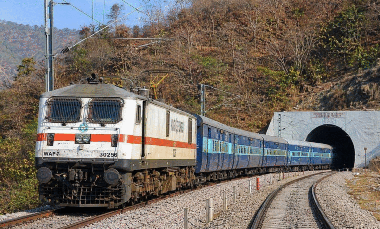 Indian Railways train operating on Jammu route after restoration of normal rail traffic.