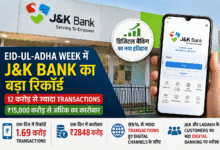 Eid-ul-Adha week के दौरान J&K Bank की digital banking services और record online transactions को दर्शाती representative image.