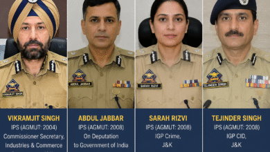 IG Rank Approval J&K के लिए empanelment पाने वाले IPS Officers Vikramjit Singh, Abdul Jabbar, Sarah Rizvi और Tejinder Singh की collage image।