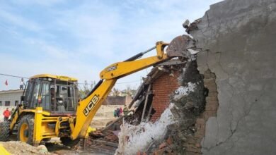 Illegal encroachment on government land in Jammu Kashmir with authorities taking action against land mafia in Rajouri district