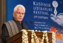 Lieutenant Governor Manoj Sinha inaugurating the third edition of Kashmir Literature Festival in Srinagar.