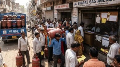 Kashmir में LPG consumers eKYC और gas cylinder refill समस्या से परेशान दिखाई देते हुए