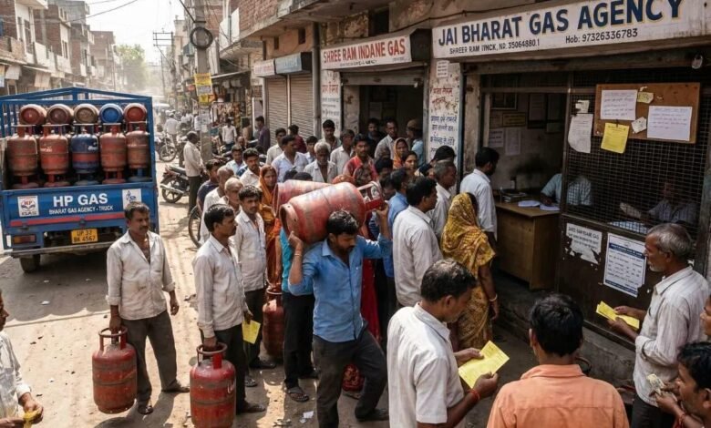 Kashmir में LPG consumers eKYC और gas cylinder refill समस्या से परेशान दिखाई देते हुए