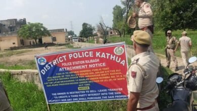 Kathua Drug Crackdown action against alleged drug peddlers