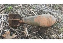 Security teams and Bomb Disposal Squad during mortar shell recovery operation in Samba Jammu Kashmir