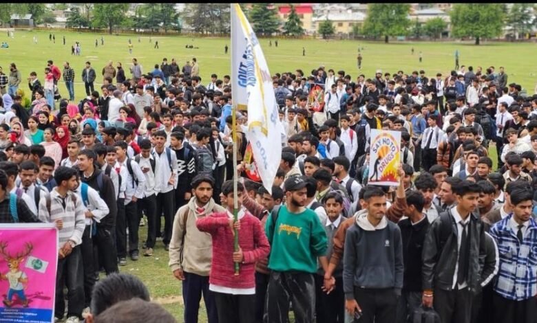 Nasha Mukt J&K Mission rally in Srinagar TRC stadium