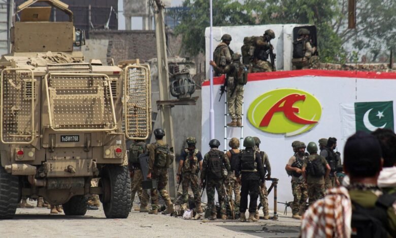 Pakistan Operation showing security forces during anti-terror action in Khyber Pakhtunkhwa region