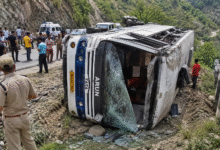 Ramban Bus Accident after passenger bus overturned near Sangaldan area on Gool Sangaldan road in Jammu Kashmir