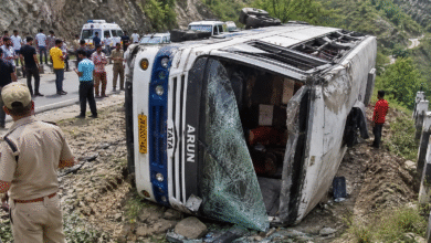 Ramban Bus Accident after passenger bus overturned near Sangaldan area on Gool Sangaldan road in Jammu Kashmir