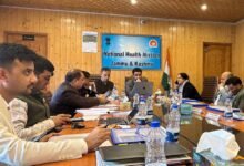 Chief Secretary Atal Dulloo during SEHAT Scheme review meeting with health officials in Jammu and Kashmir.
