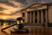 Symbolic court verdict image related to the Tawi Murder Case in Jammu, showing a court gavel and justice theme without any real persons.