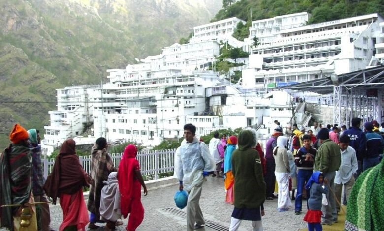 Officials reviewing disaster preparedness and security arrangements at Vaishno Devi Shrine in Katra Jammu and Kashmir