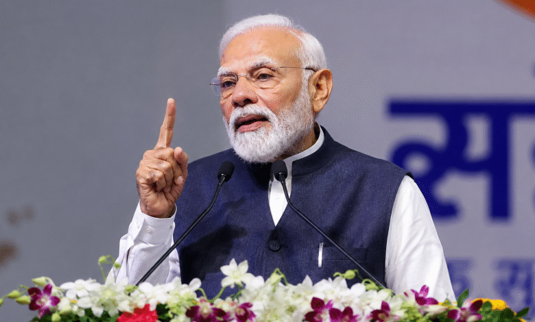 PM Modi addressing people during West Asia Crisis and appealing to save fuel, use public transport and avoid gold buying in India