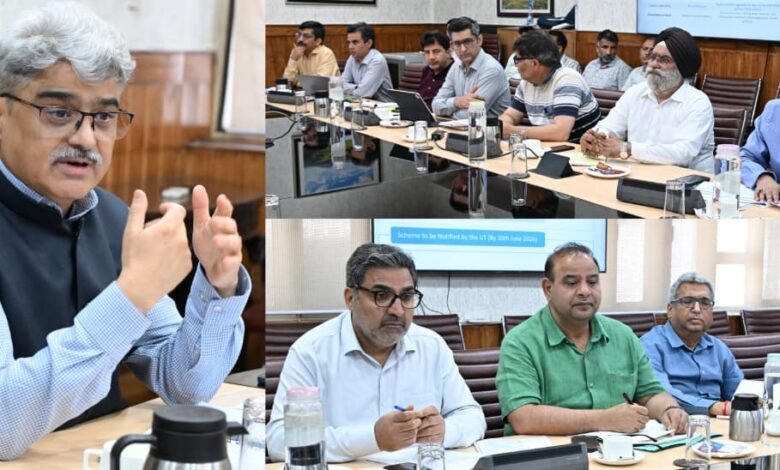 Chief Secretary Atal Dulloo reviewing preparations for the VB-G RAM G Scheme implementation in Jammu and Kashmir.