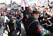 CM Omar Abdullah participating in Zadibal Ashura Visit and distributing water and milk at sabeel during Youm-e-Ashura procession in Srinagar