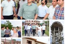 Srinagar Water Supply project under AMRUT 2.0 being inspected by SMC officials.