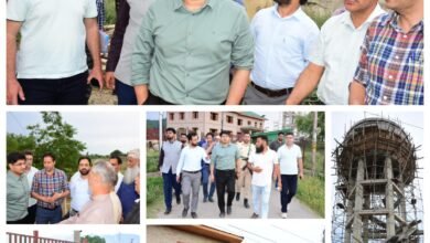 Srinagar Water Supply project under AMRUT 2.0 being inspected by SMC officials.