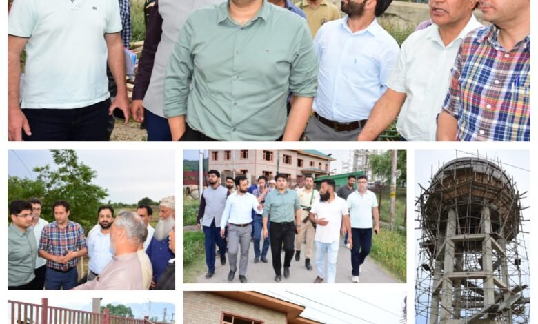 Srinagar Water Supply project under AMRUT 2.0 being inspected by SMC officials.