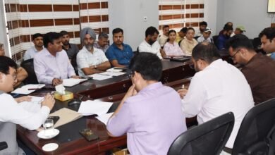 DC Minga Sherpa reviewing rural development projects in Udhampur