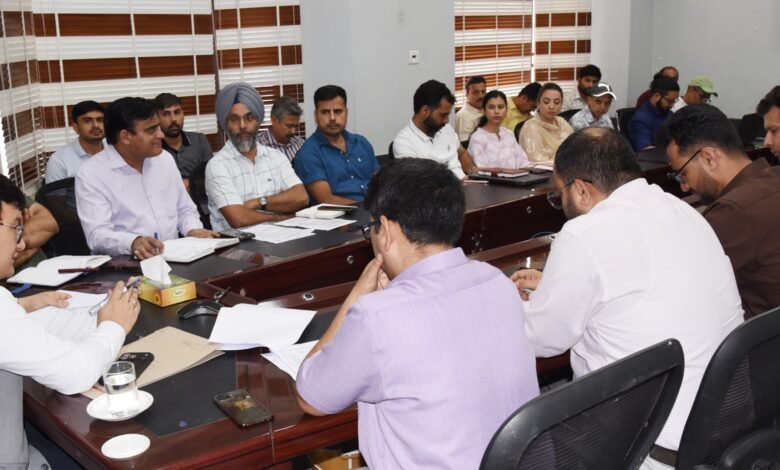 DC Minga Sherpa reviewing rural development projects in Udhampur
