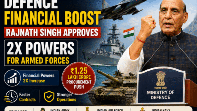 Defence Financial Boost Rajnath Singh approves financial powers increase for Indian Army Navy Air Force