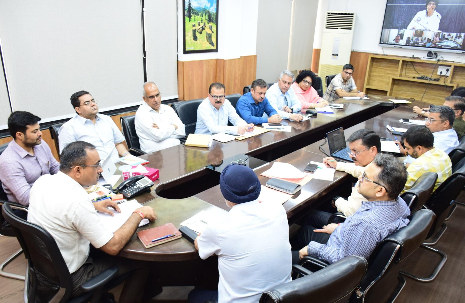 Jammu Flood Preparedness initiative with officials reviewing monsoon safety measures, flood control plans and emergency preparedness across the Jammu Division