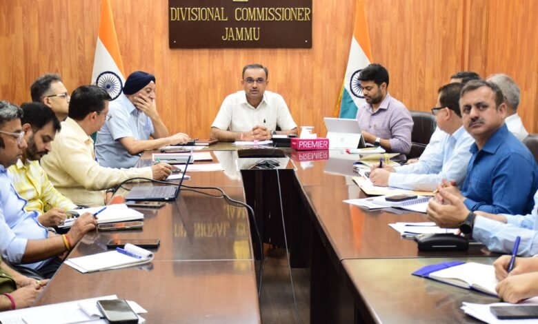 Jammu Flood Preparedness review meeting on monsoon readiness, flood management and emergency response planning across Jammu Division