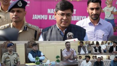 Participants attending Ganderbal Mega Padyatra against drug abuse in Jammu and Kashmir.