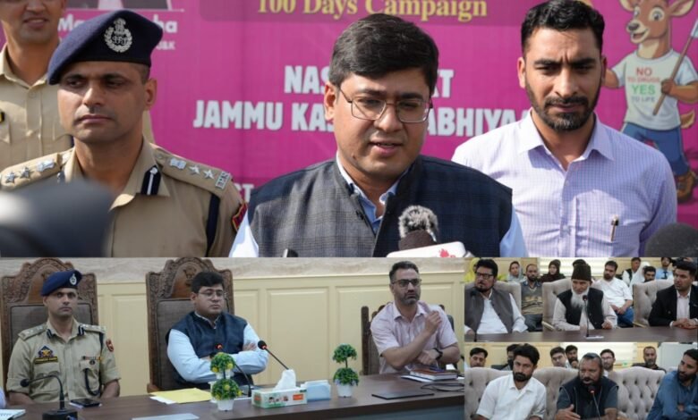 Participants attending Ganderbal Mega Padyatra against drug abuse in Jammu and Kashmir.