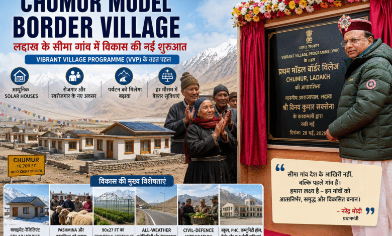 Chumur Model Border Village in Ladakh being developed under the Vibrant Village Programme with modern housing and infrastructure.