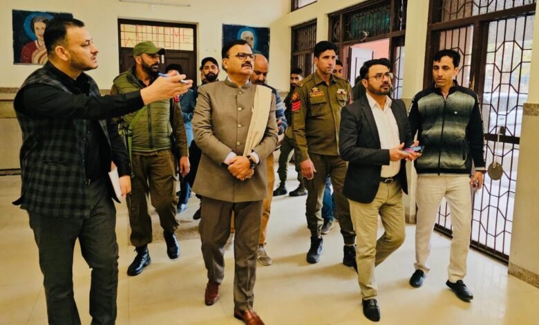 DC Doda inspecting Gujjar Bakarwal hostel infrastructure and facilities.