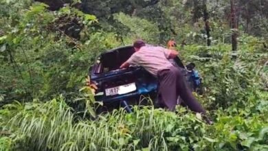 Gandoh Car Accident in Doda district where a vehicle plunged into a deep gorge, leaving five people injured.