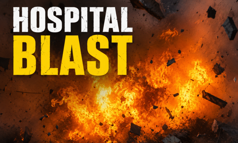 Police investigation underway after explosion reported at a private hospital in Kalanaur, Gurdaspur district of Punjab.