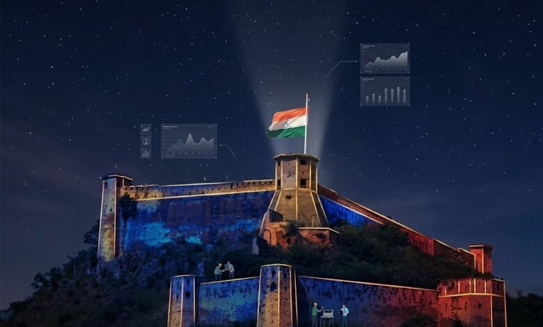 Hari Parbat Light Show System at Hari Parbat Fort Srinagar undergoing quality inspection and tourism upgrade
