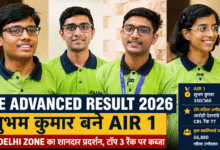 JEE Advanced Result 2026 के टॉपर्स, शुभम कुमार AIR 1 और IIT Delhi Zone का दबदबा